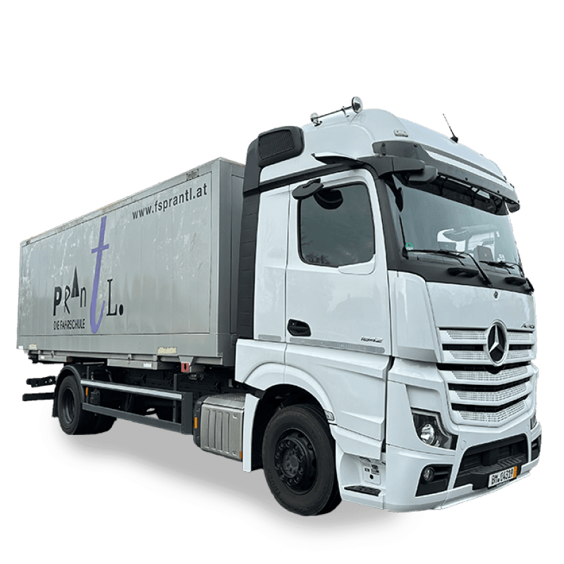 Mercedes LKW der Fahrschule Prantl